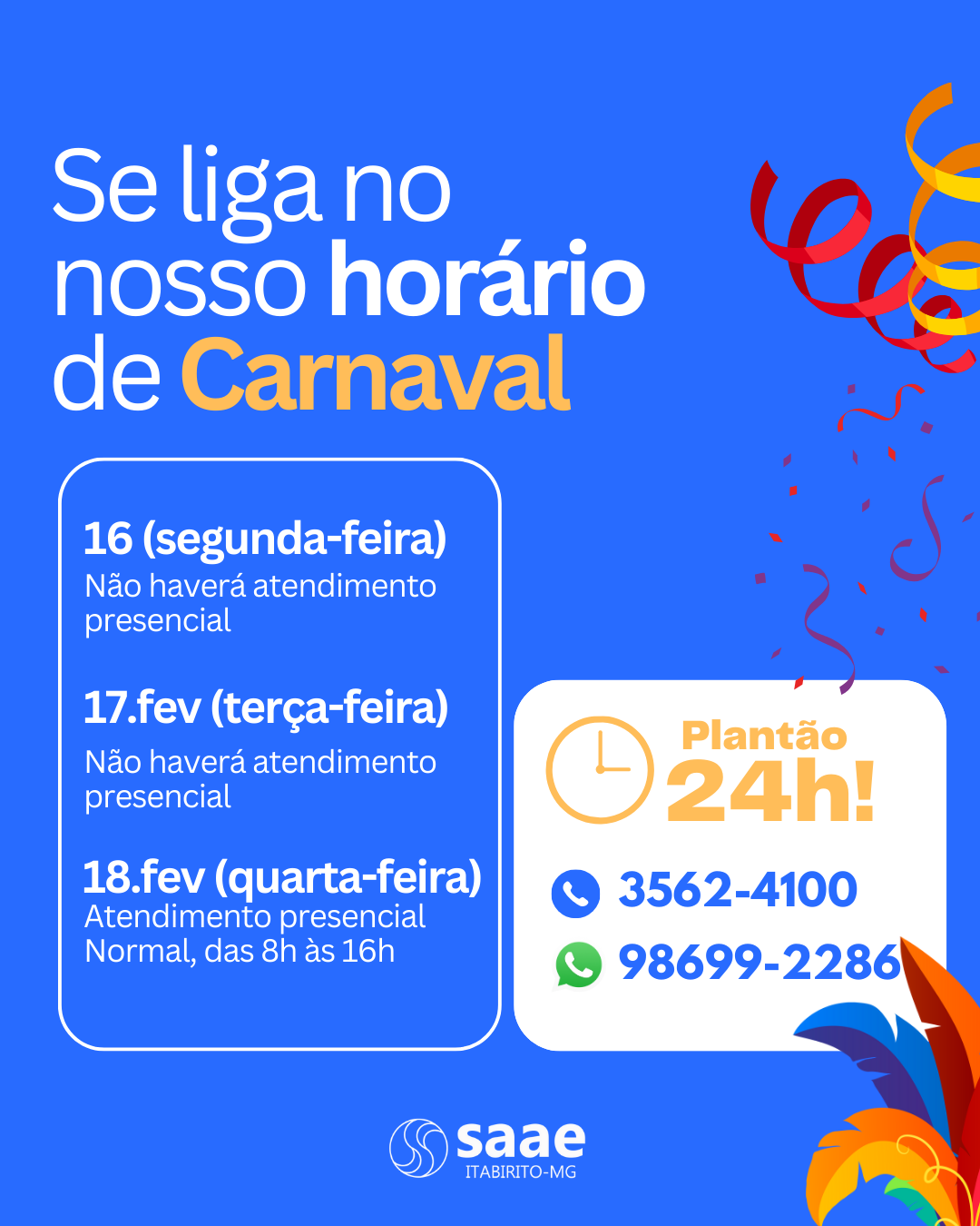 comunicado carnaval