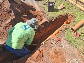 Iniciadas as Obras de Interligação de Esgotos Domiciliares no Bairro Meu Sítio